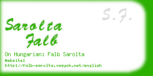 sarolta falb business card